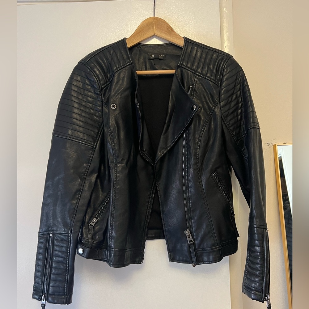 TOPSHOP Faux Leather Jacket